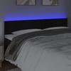 VidaXL Tête de Lit à LED Meuble de Chambre à Coucher Accessoire de Lit Double Tête de Cadre de Lit Intérieur Noir 3121388