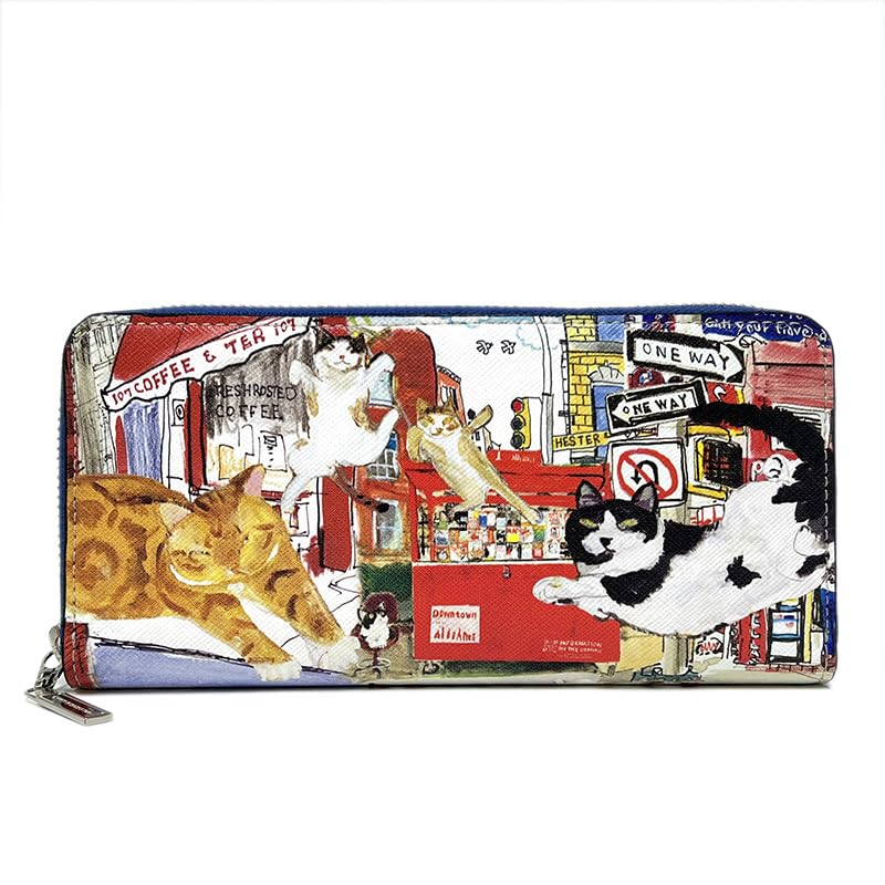 Lively Purse 75-1654 Marble Round Zipper Long Wallet