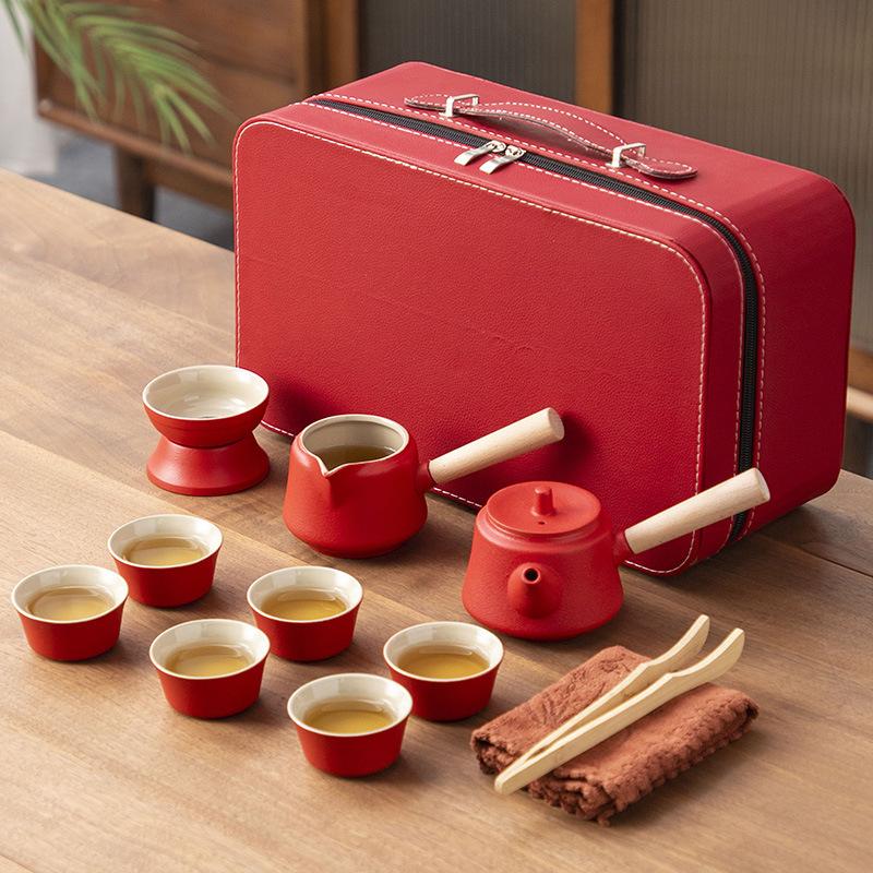 Ceramic Outdoor Camping Portable Travel Tea Set Business Company Events Wedding Gifts