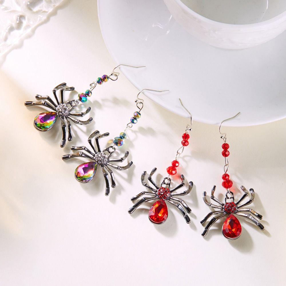 Zink Zinklegierung Strass Hängeohrringe Kristall Spinnenohrringe Mode Halloween Hängeohrringe Hipster