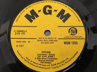 7inch Record ALAN BOWN SET - Toyland MGM1355 MGM Records 1967 UK Rock Used
