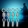 100pcs Durable Stainless Steel Rolling Swivels Hook Lure Connectors Fishing Tackle(8#)