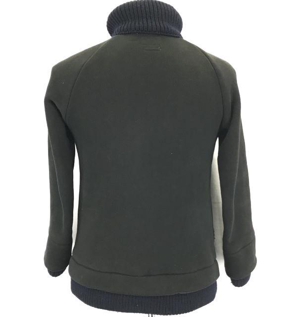 Blue Blue Japan Harrislan Cotton Jacket Outer Size 0 XS Black Inner Pocket Rib Collar Cuffs Hem Concealed Front BLUEBLUE(USED)