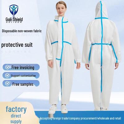 Disposable Protective Jumpsuit for Livestock and Spray Paint, Dustproof Non-Woven Isolation Gown