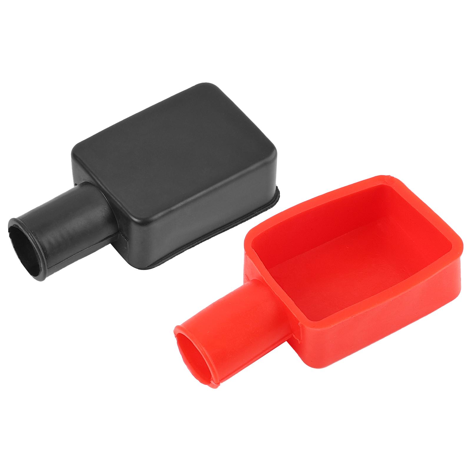 

1 пара универсальных автомобильных аккумуляторных батарей, клеммные крышки, защитные крышки для отрицательных и положительных клемм, сменные батареи, автомобильные аксессуары чёрный