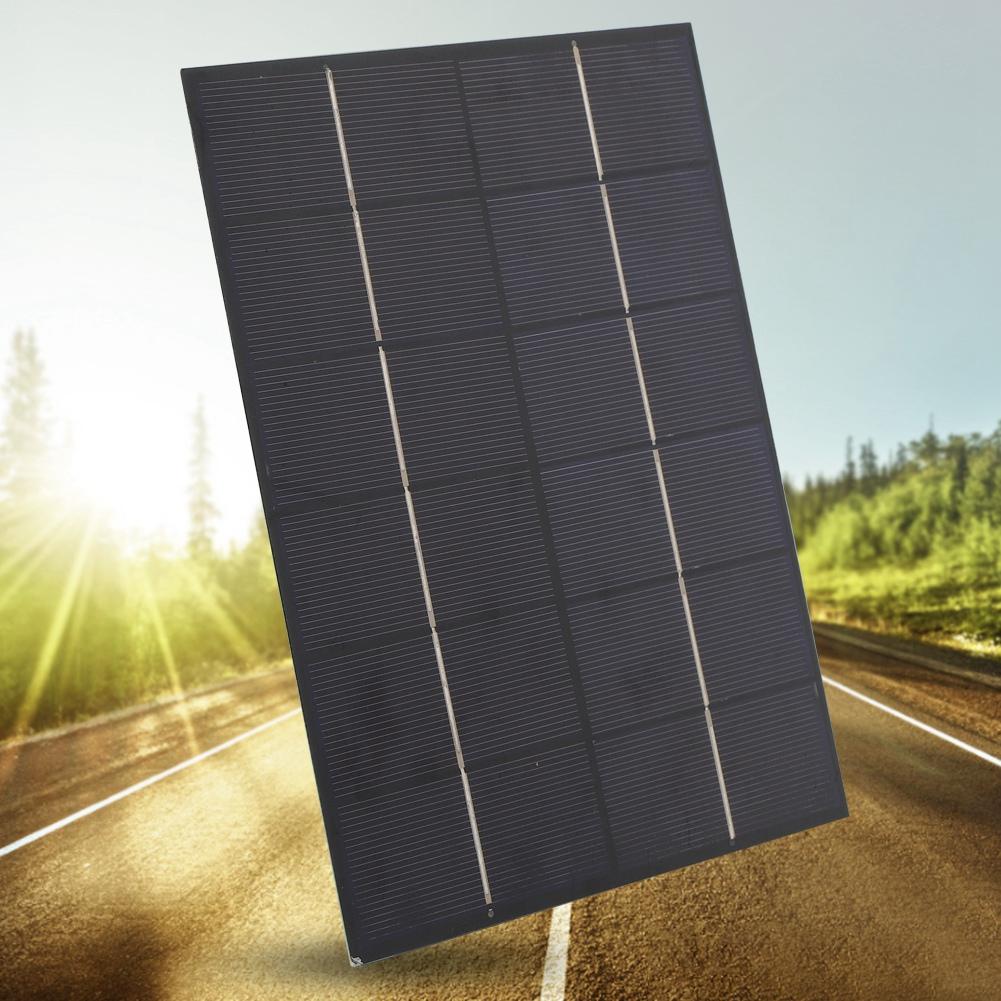 5.5W 6V Portable Polycrystalline Silicon Solar Panel with DC Port for DIY Battery Charger