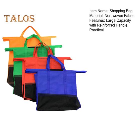4Pcs Trolleys Bag Reusable Shopping Bags with Reinforced Handle Large Capacity Reusable Folding Trolley Bags