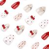 Sweet Japanese Cat Eye Press-On Nails with Cute Bow Design - Hot Selling Fake Nails
