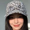 Sunshade Leopard Print Bow Baseball Cap Adjustable American Style Casquette  All Seasons