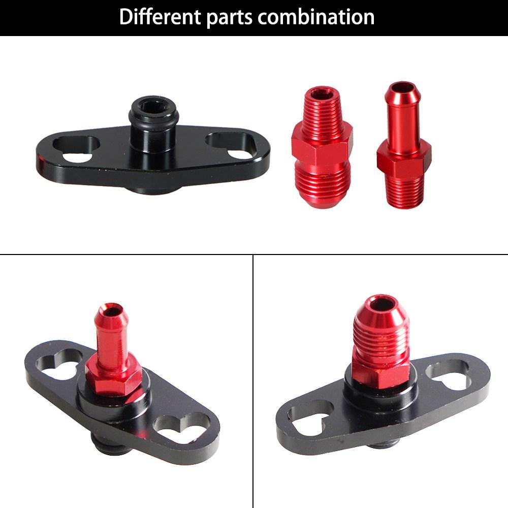 Hot Sale Fuel Rail Pressure Regulator Adapter Kit Set Aluminium Fuel Rail Adapter Replacement Accessories For Toyota Nissan