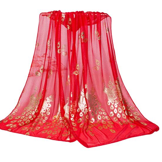 Chiffon Scarf Stylish Practical Beauty Girl Wrap Shawl for Daily Wear