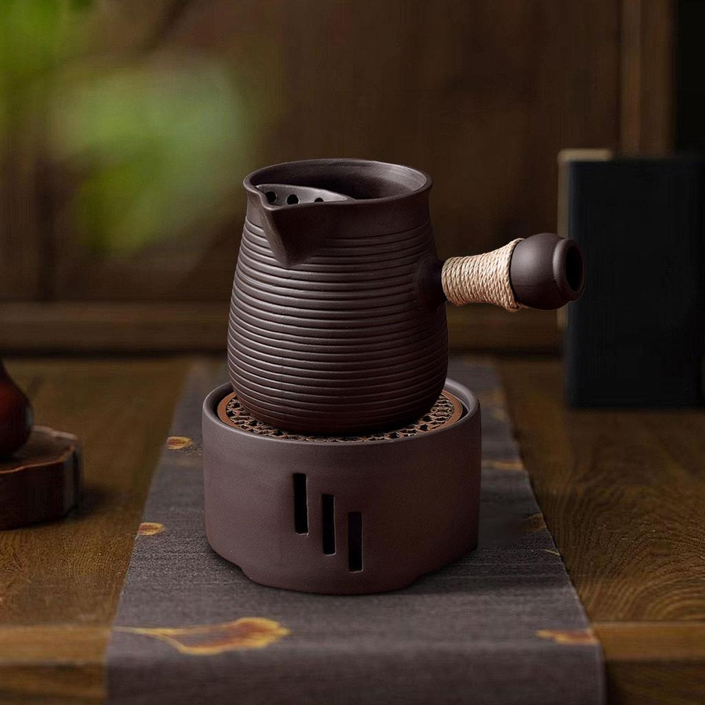 Chinese Ceramic Teapot Loose Leaf Tea Pot Tea Kettle with Anti Scald Handle for Hotel Tea Lovers Gift Home Camping Kitchen