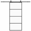 VidaXL Sliding Door Hardware Kit Black 90x205 Cm ESG Glass, Interior Door, Interior Barn Door, Door 3375938