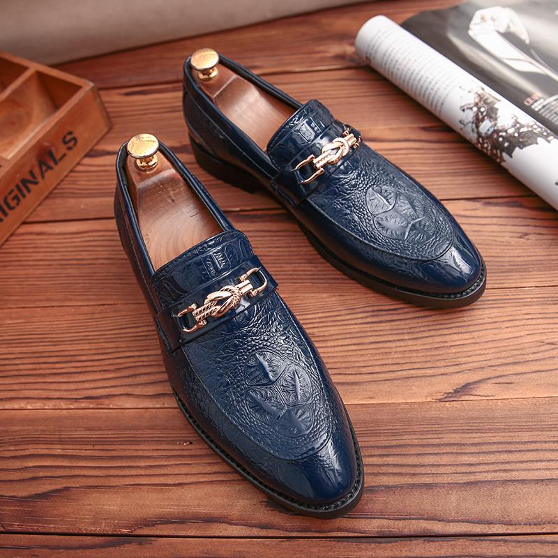 

Office men dress shoes floral pattern men formal shoes leather luxury fashi groom wedding shoes men oxford shoes dress 38-47 38 синий