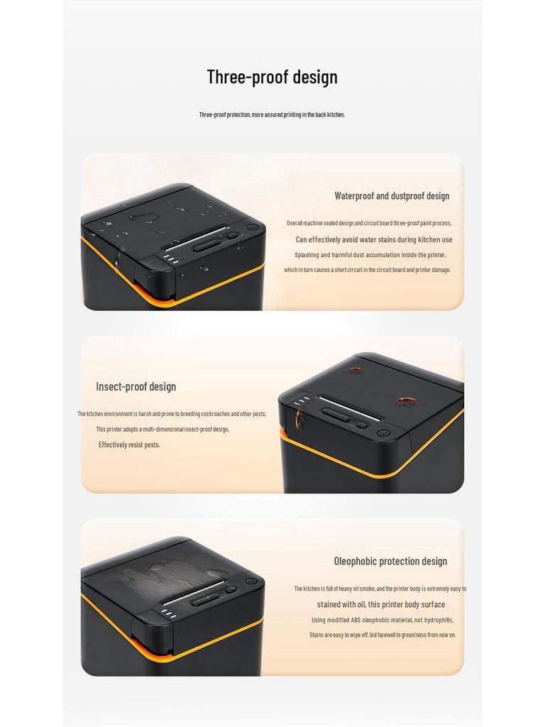 Youku 58E Bluetooth Thermal Receipt Printer for Supermarkets, Pharmacies, POS, and Takeaway Orders