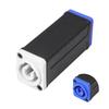 Plastic Power Extension Adapter Female To Female Blue To White Safe For Beam Lights Preventing Short Circuits In Home Offices