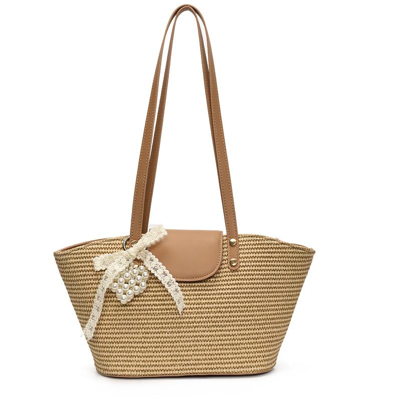 

Сумка большой вместимости женская новая летняя популярная текстурная сумка повседневная на плечо сумка-ведро корзина для овощей пляжная сумка No pendant хаки