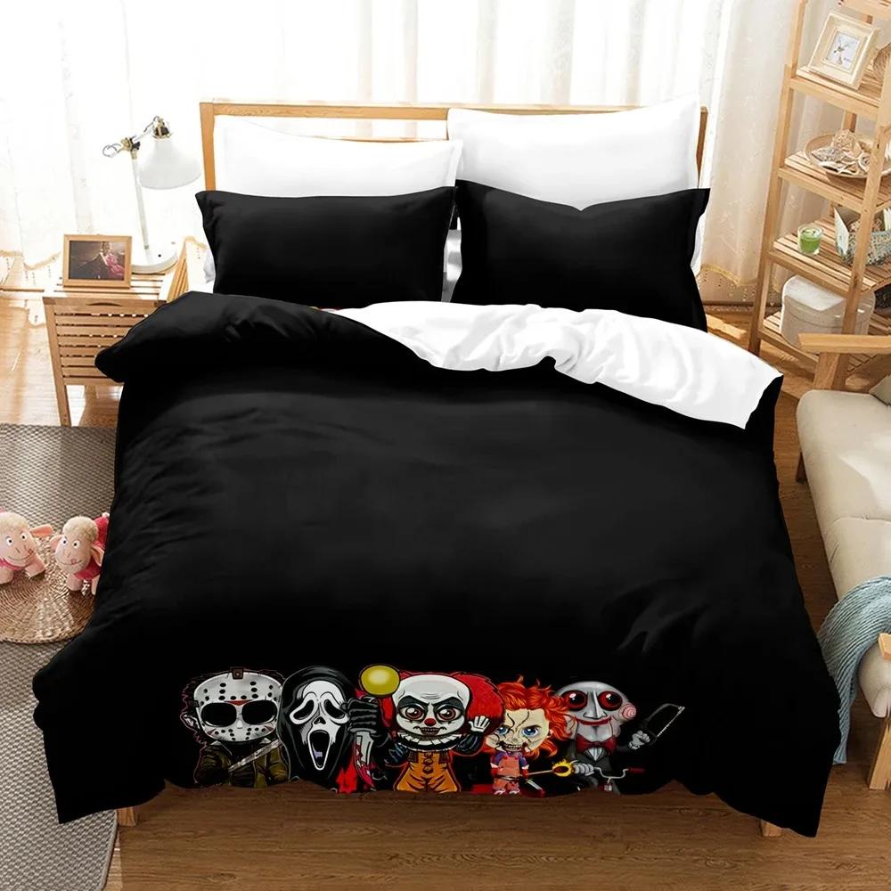 3D Halloween Bedding Sets Duvet Cover Set With Pillowcase Twin Full Queen King Bedclothes Bed Linen 200x200