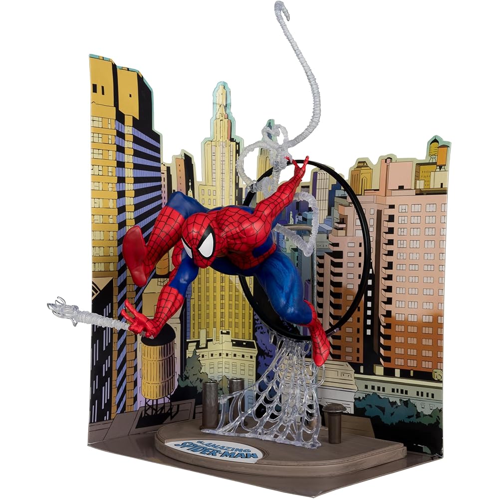 McFarlane Toys Marvel Spider-Man 1:6 Scale Pose Figure Scene & Comic Based on Amazing Spider-Man #301