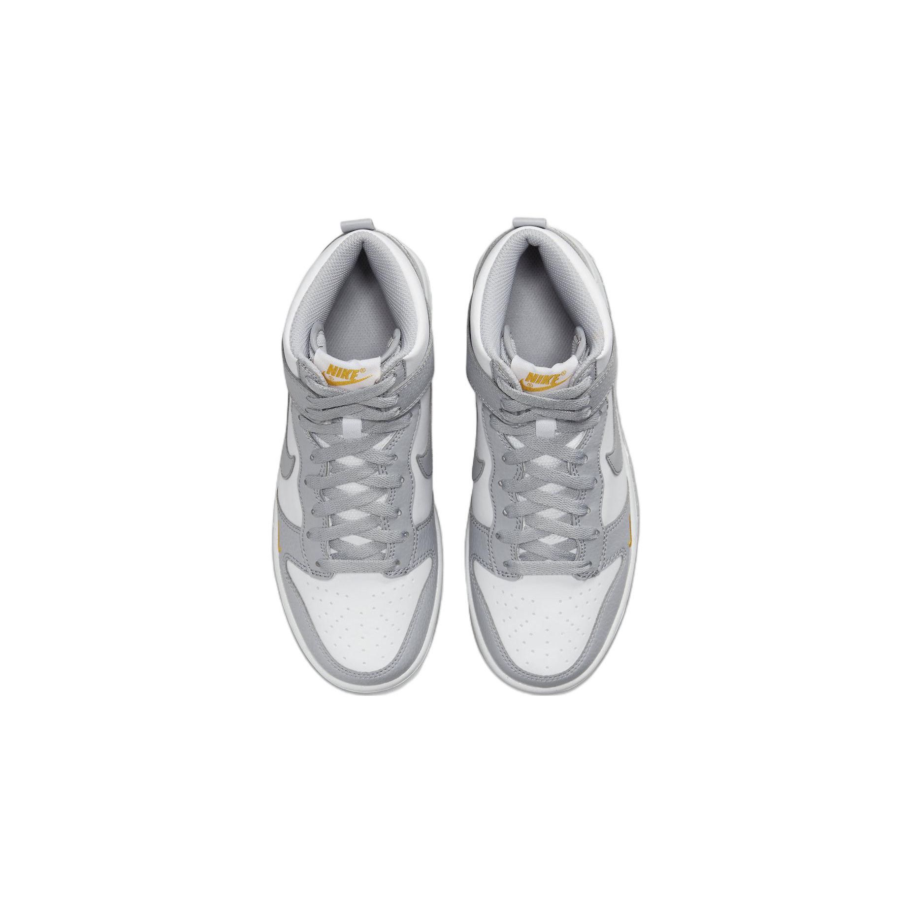 Кроссовки Nike Dunk High Next Nature GS Wolf Grey Marigold белые FD9773-001 39 — фото 4