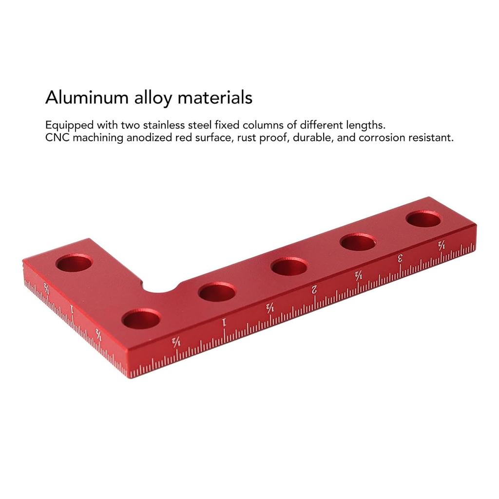 Square Marking Center Finder Aluminum Alloy 90 Degree Quick Mini Square Tool for Woodworking Clear Scale Markings Light Weight Easy To Carry with
