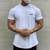 2023 Men's New English Letter Fashion High Quality Street Fitness Print Short Sleeve Casual 100% Cotton Round Neck T-shirt S-4XL