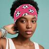 6 Pcs Soccer Headbands for Women Girls Elastic Sweatband Headbands Adjustable Athletic Headband for Daily, Running, Football