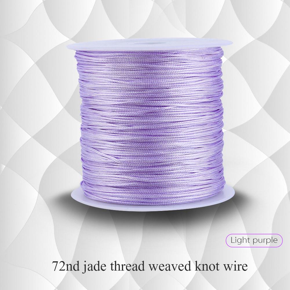 

100 м x 0,8 мм нейлоновый шнур для китайского узла, шнур-хвостик, нить для макраме Шамбала, нить, светло-фиолетовый