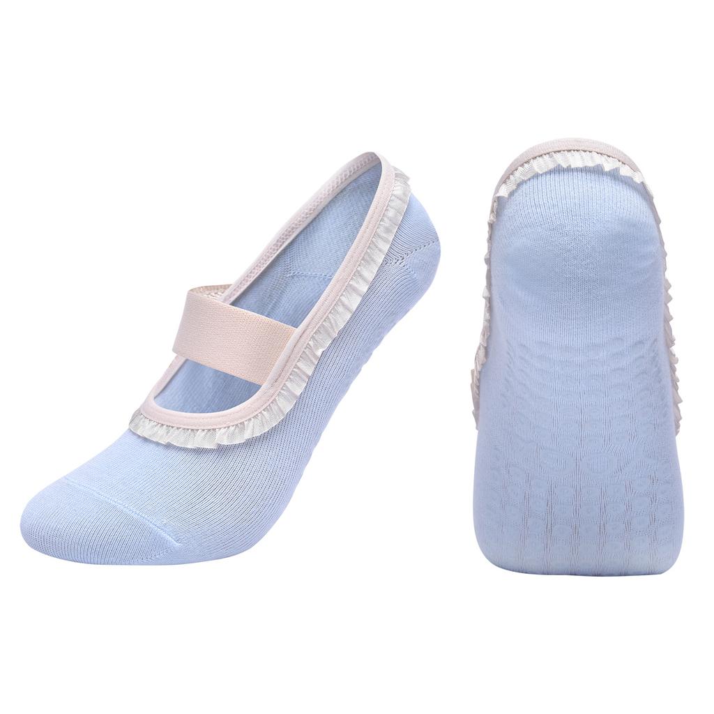 Fashion Cross Tied Yoga Socks Women Combed Cotton   Lace Dance Fitness Socks  Pilates Socks for Women