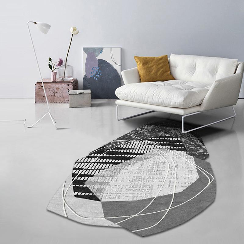 Irregular Shaped Carpet Simple Living Room Bedroom Bedside Carpet Irregular Shaped Carpet