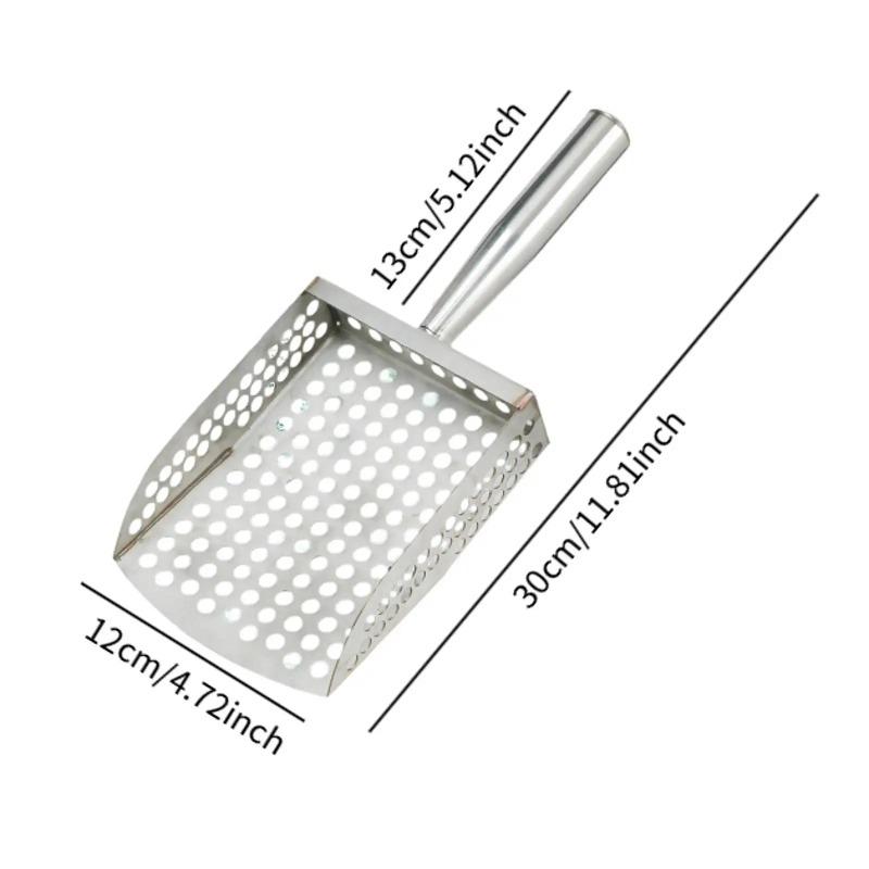 Sand Scoop Handheld Comfortable Handle Digging Sieve Sand Sifter Shovel Metal for Metal Detecting Beach Underwater Seaside Clams