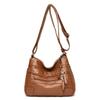 Korean Versi Multi-layer Large Capacity Shoulder Bag, Fashi Leather Women's Crossbody Bags, Unisex, Suitable for Commuting