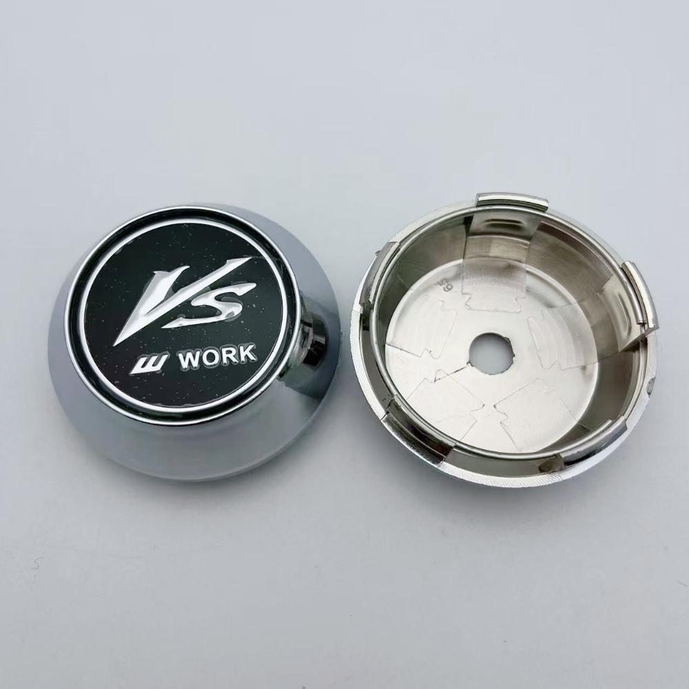 4pcs 60mm 64mm 65mm 68mm 69mm VS W Work Logo Emblem Car Wheel Center Caps High Cap Car Accessories for Wheels Hubcaps Rim Cover