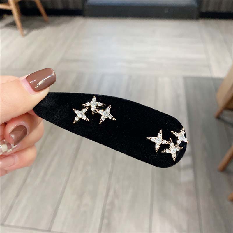 

Винтажный обруч для волос со стразами и бархатной губкой, нишевый дизайн, женская заколка для волос, зажим для непослушных волос, аксессуары для волос