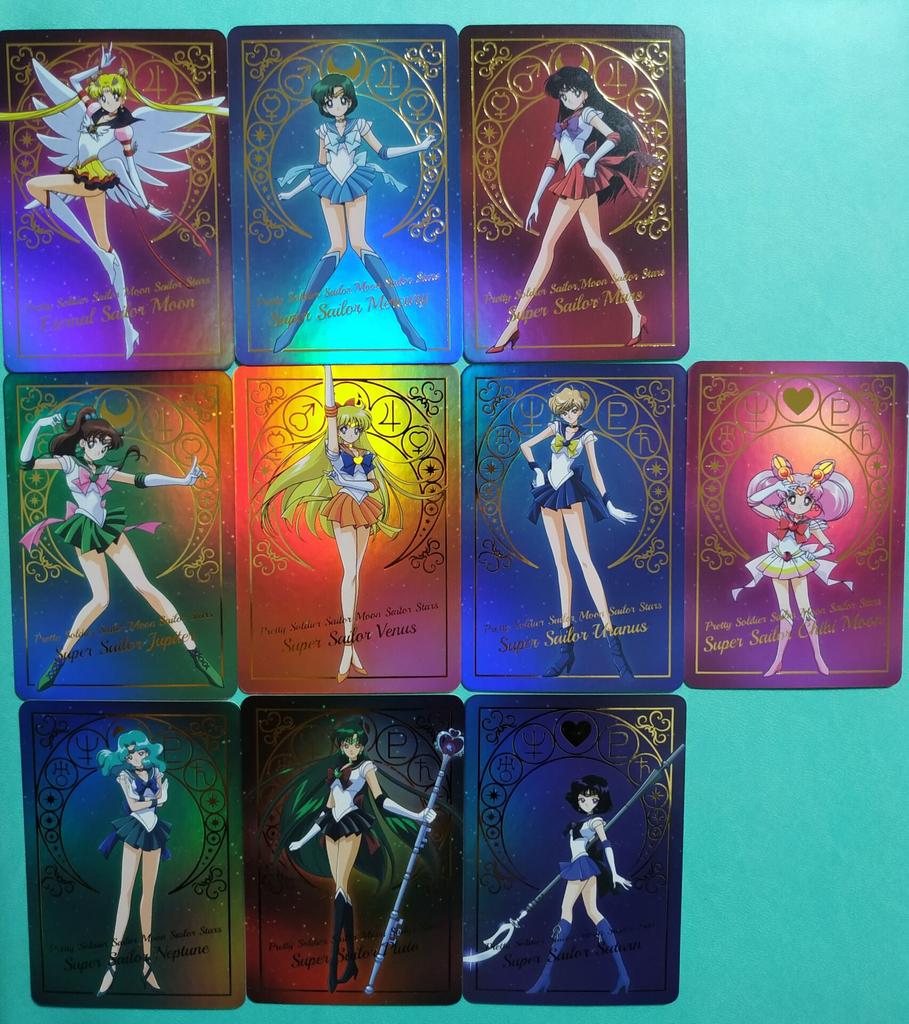 Gör det själv 20 st/set Sailor Moon Förgyllning Självkontroll Samla Signatur Handelskort Anime Tecknad Julklapp