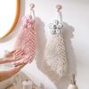 Chenille Hanging Hand Towel Quick Drying Soft Absorbent Fuzzy Ball Hand Towel with Hanging Rope for Home Bathroom Kitchen