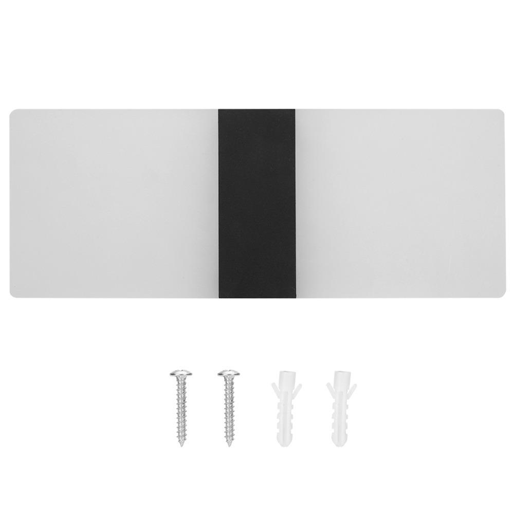 Easy Installation AC85-265V LED Wall Light Black Acrylic Wall Lamp Wall Mounted Rectangle Wall Sconce Hotel