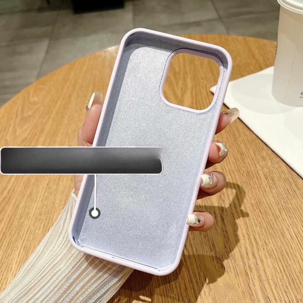 Applicable To IPhone17promax Liquid Silicone Magnetic Suction Fulcrum Bracket Mobile Phone Case Apple 16 Large Hole Protection Case