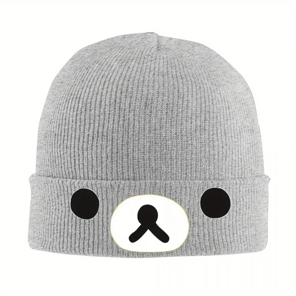 New Rilakkuma Hats Autumn Winter Skullies Beanies Street Kawaii Bears Cute Animals Caps Unisex Women Acrylic Knitted Caps