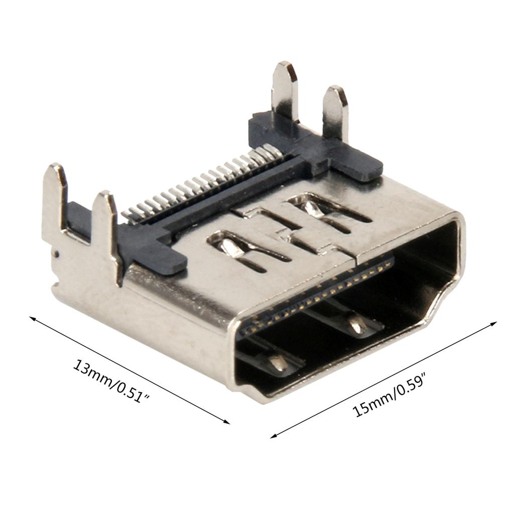 Replacement HDMI-compatible Adapter Plug Slim HDMI-compatible Port Socket Interface Connector for 4