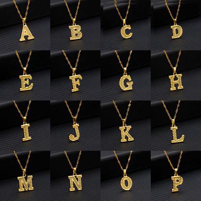 Women Pendant Necklaces Initial Letter Necklace Charm Chain Necklace