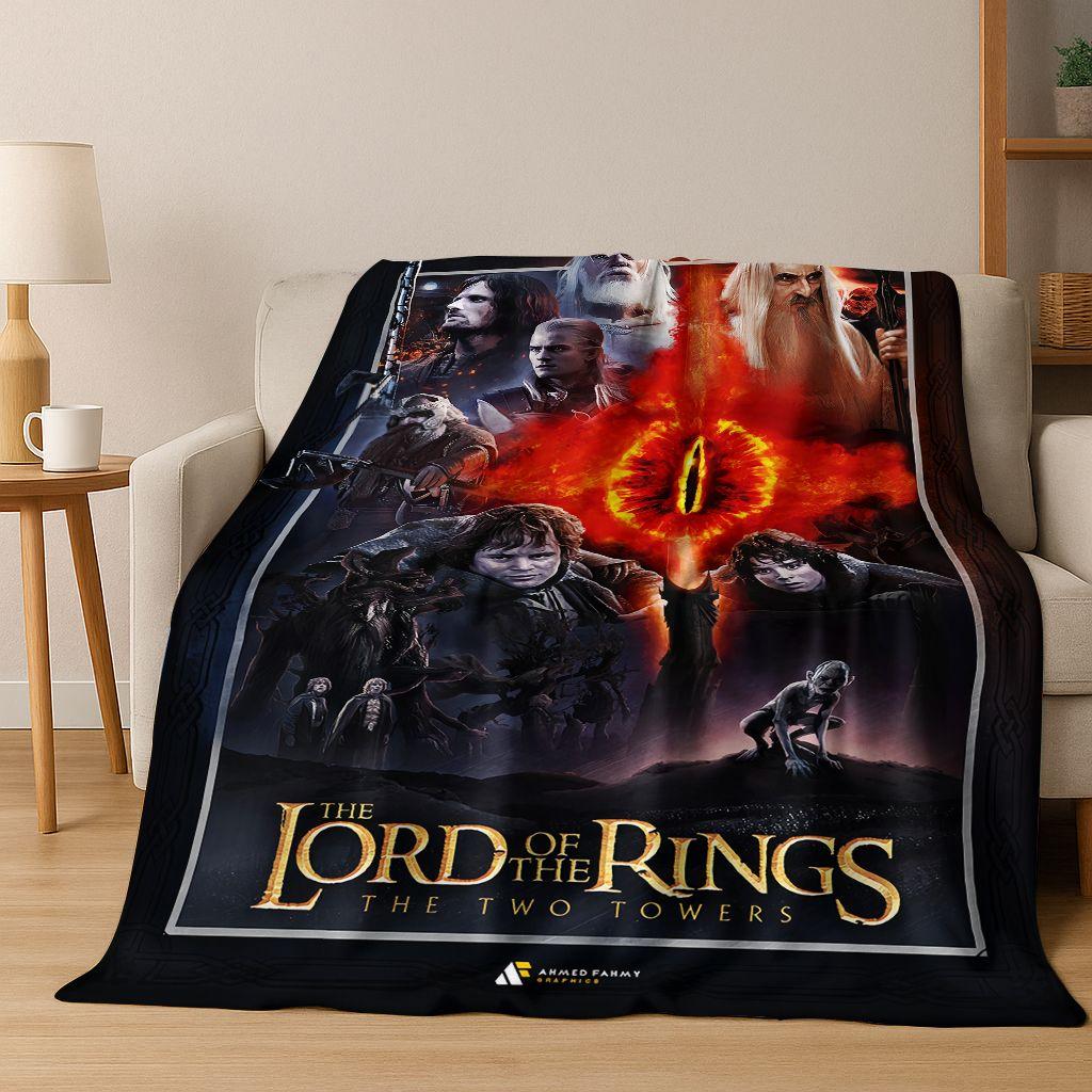 Classics L-Lord of The Rings H-Hobbit Movie Flannel Blanket,Warm and Cozy Soft Throw Blanket for Home Bedroom Bed Sofa Cover Kid