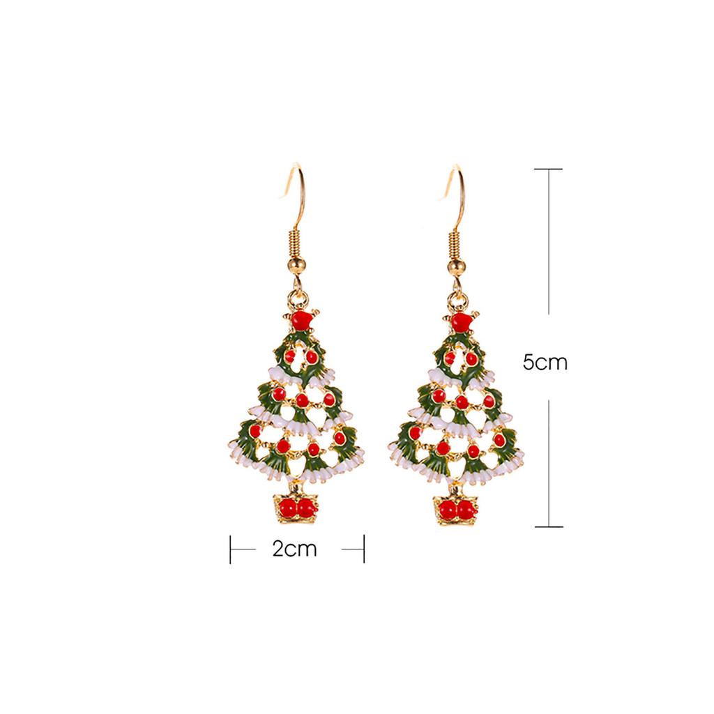 Christmas Tree Dangle Earrings Lightweight Holiday Jewelry Accessories for Seasonal Festive Wear Suitable for Various Occasions and Outfits