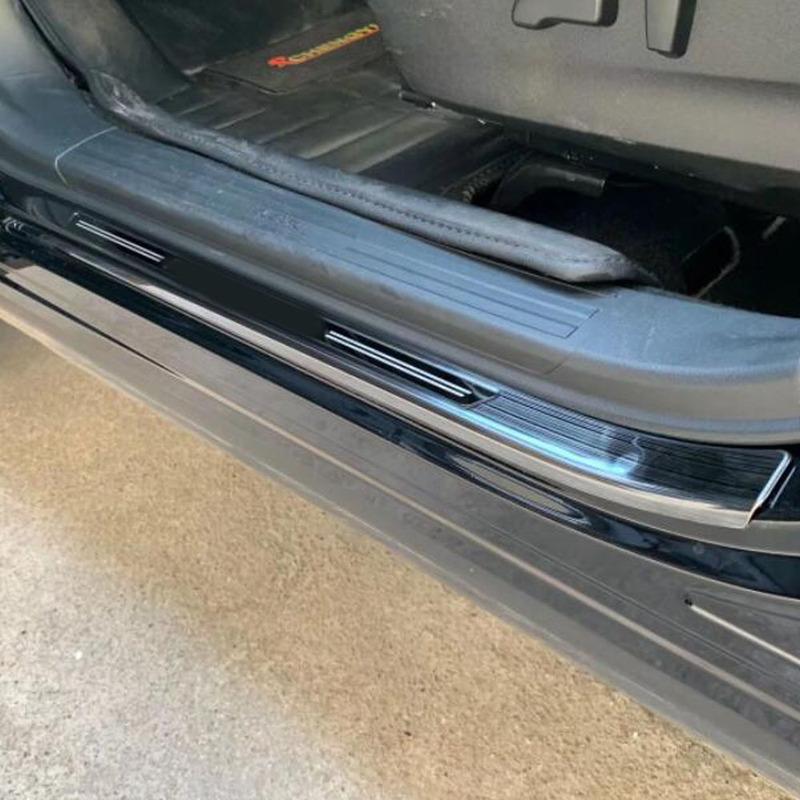 For Subaru Forester 2018      Steel External Door Sill Scuff Plate Cover Threshold Strip Pedal Accessories