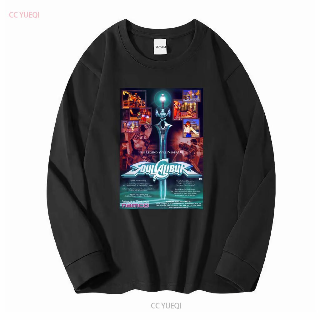 Soul Calibur Vintage Retro Promo Crewneck T shirt long or short sleeves vintage Washed graphic designer clothes Versatile