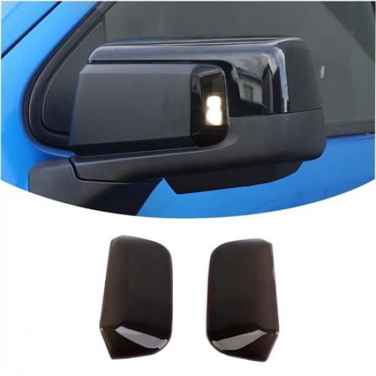 Side Mirror Turn Signal Light Accessories Cover For Chevy Silverado 19+Blackened