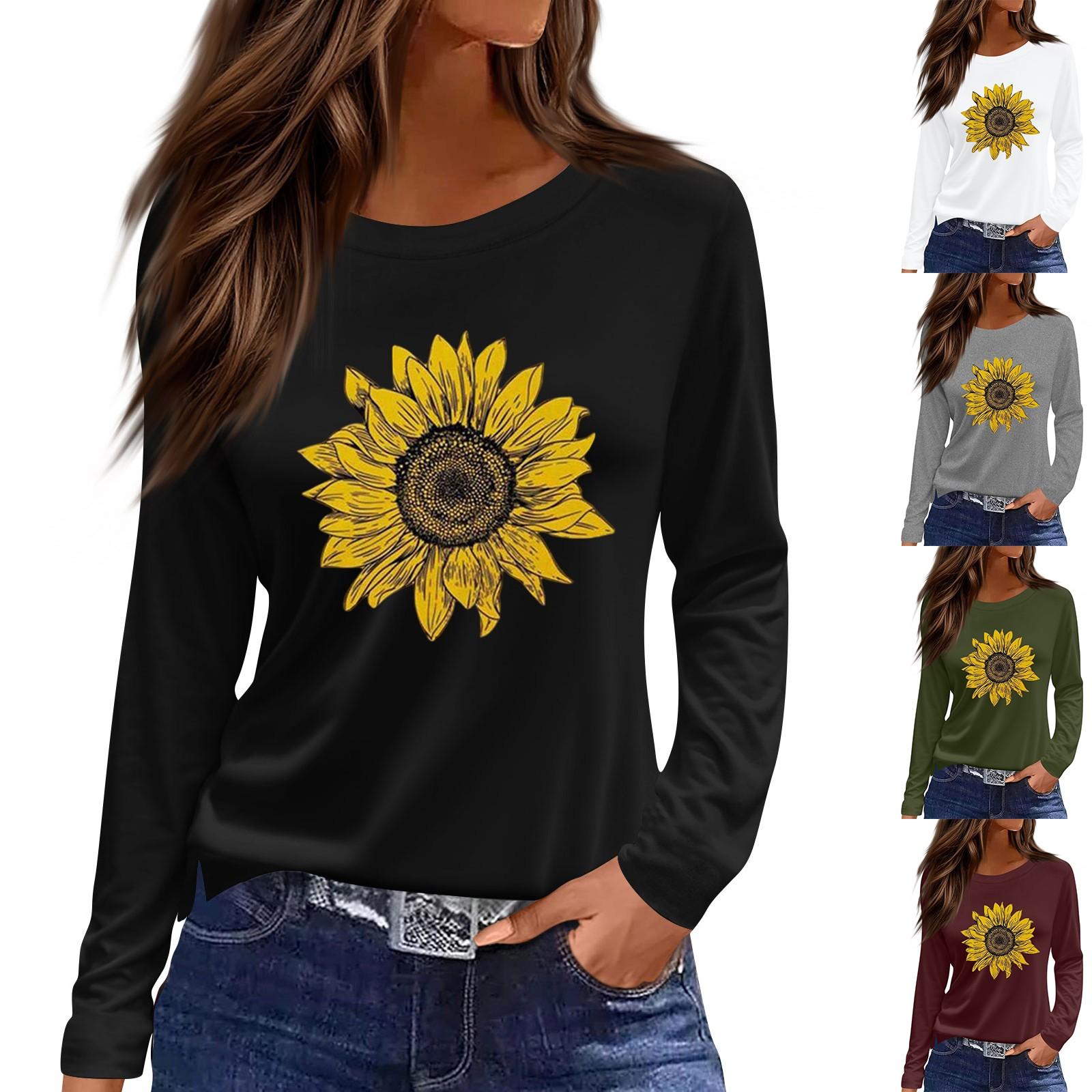 

Жіноча модна повсякденна блуза з довгим рукавом і круглим вирізом S білий