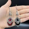 Gothic Retro Bat Gem Earrings - Halloween Style