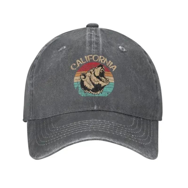 Personalized Cotton Vintage California Baseball Cap Women Unisex Adjustable Grizzly Bear Dad Hat Sports Adjustable Cap& 8Y