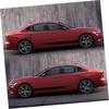 POPETPOP Car Side Sticker, Hood Van Decoration, Universal Sport Racing Stripe, Vehicle Wrap, PVC Black